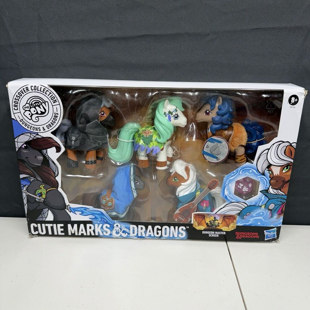 My Little Pony Dungeons & Dragons Crossover Collection 5 Figures NEW Damage box.